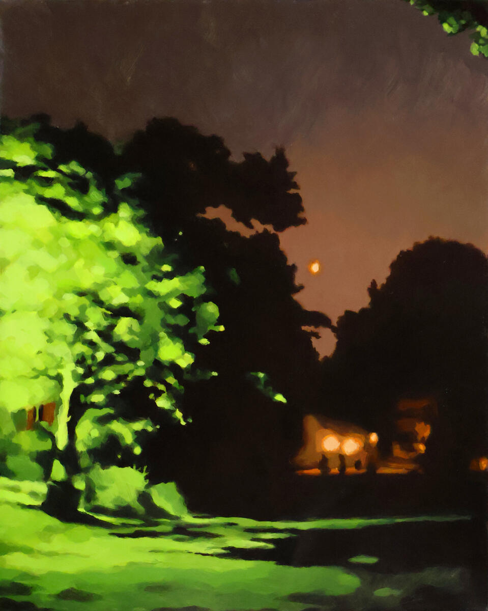 Smoke-stained sky, 2025, acrylic on canvas, 8"x10". (available)