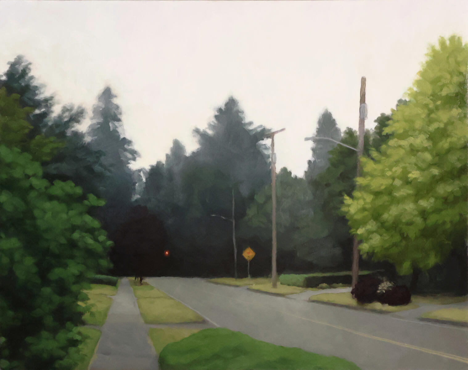 The boundary between now and then is blurry, 2025, acrylic on canvas, 14&quot;x11&quot;. (available)