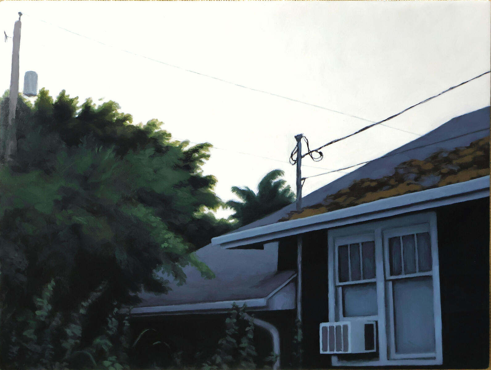 Driveway, 2025, acrylic on canvas, 12”x9”. (available)