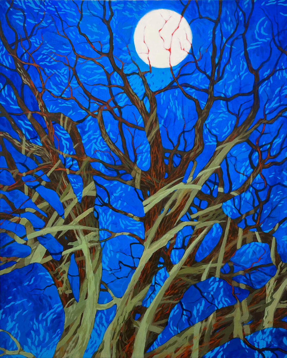 Exposure, 2023, acrylic on canvas, 24&quot;x30&quot;. (available)