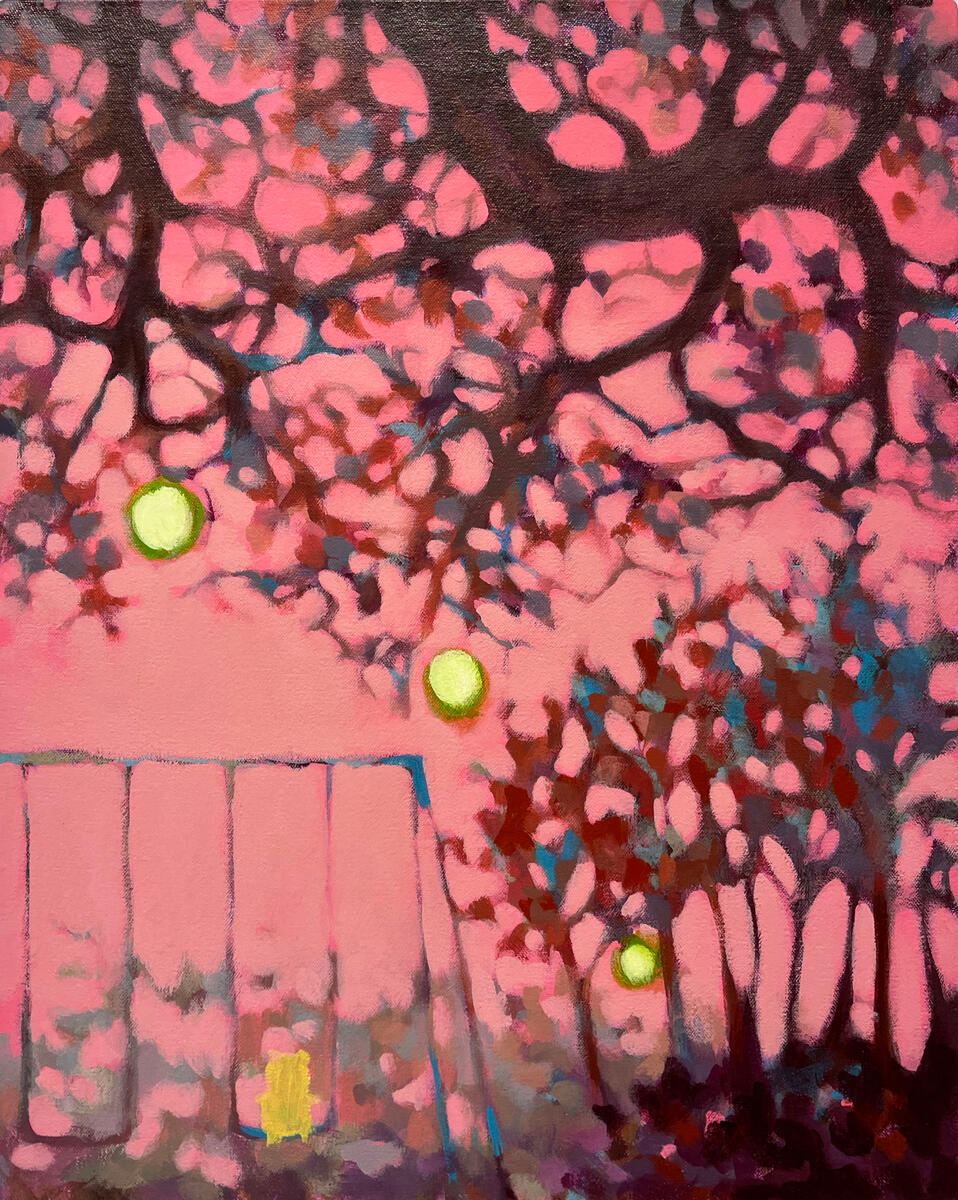 Time to go home, 2022, acrylic on canvas, 16"x20". (available)