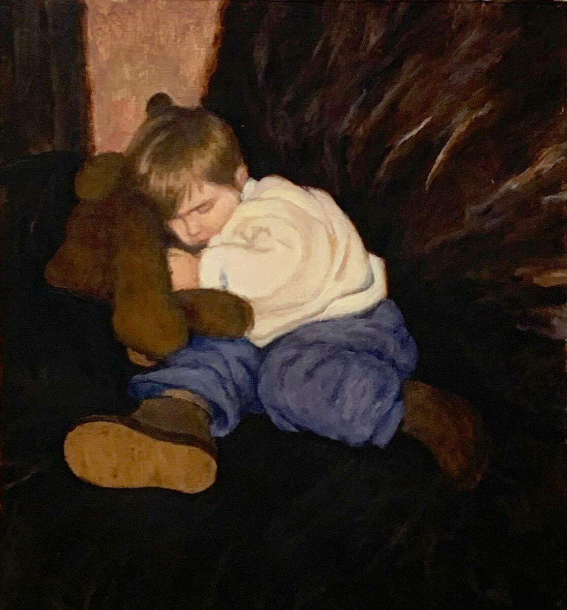 Baby me, 2022, acrylic on canvas, 12"x14". (unavailable)