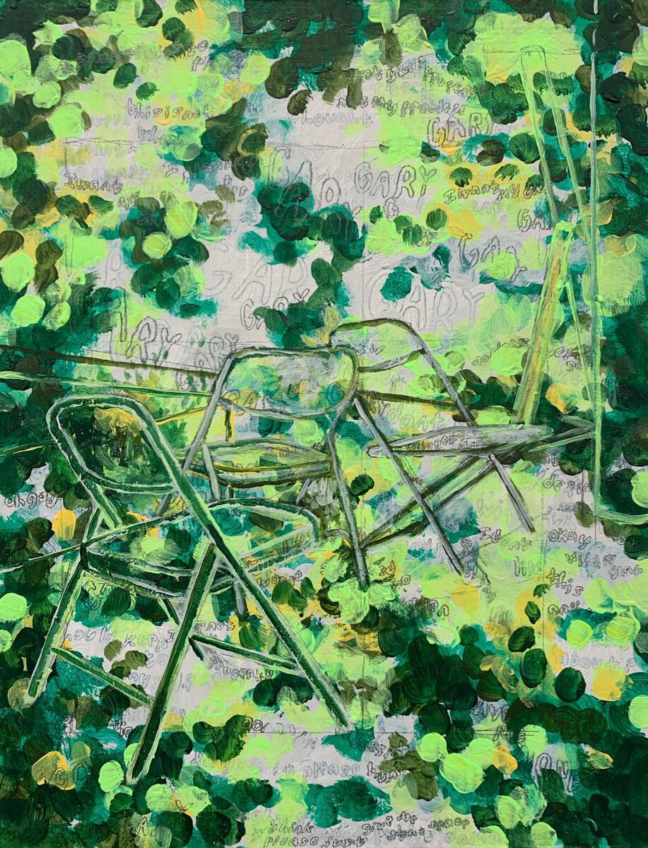 Untitled, 2021, acrylic on masonite panel, 9&quot;x12&quot;. (unavailable)