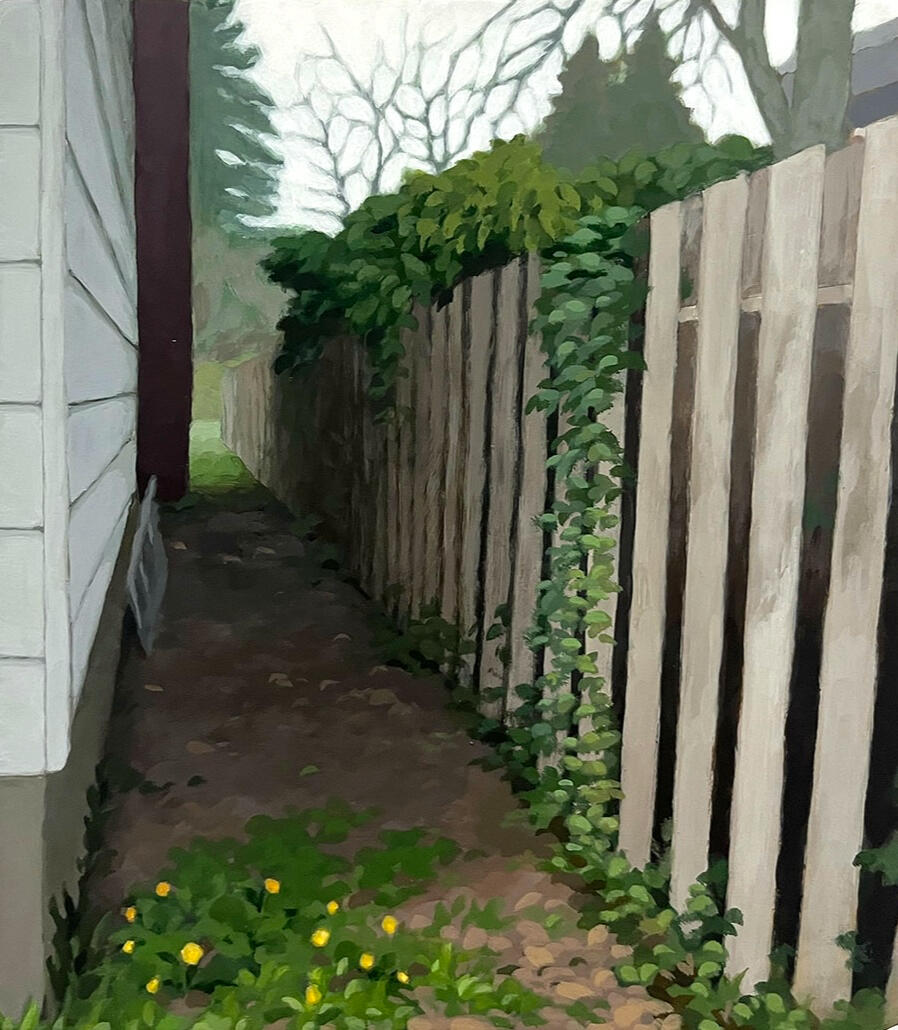 Mind the gap, 2024, acrylic on canvas, 10"x8". (available)