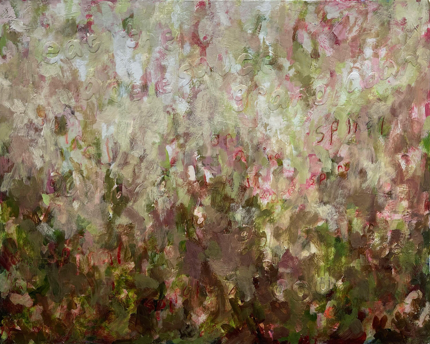 Eat the applesauce granola bar baby food, 2023, acrylic &amp; gel gloss on canvas, 20&quot;x16&quot;. (unavailable)