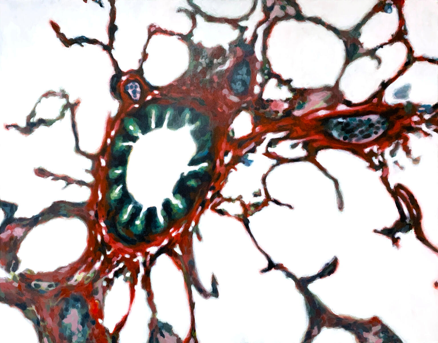 Kidney cell, 2022, acrylic on canvas, 48"x36". (unavailable)