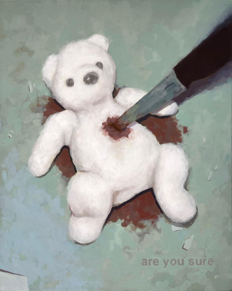 So it seems, 2022, acrylic &amp; matte gel on canvas, 16&quot;x20&quot;. (available)