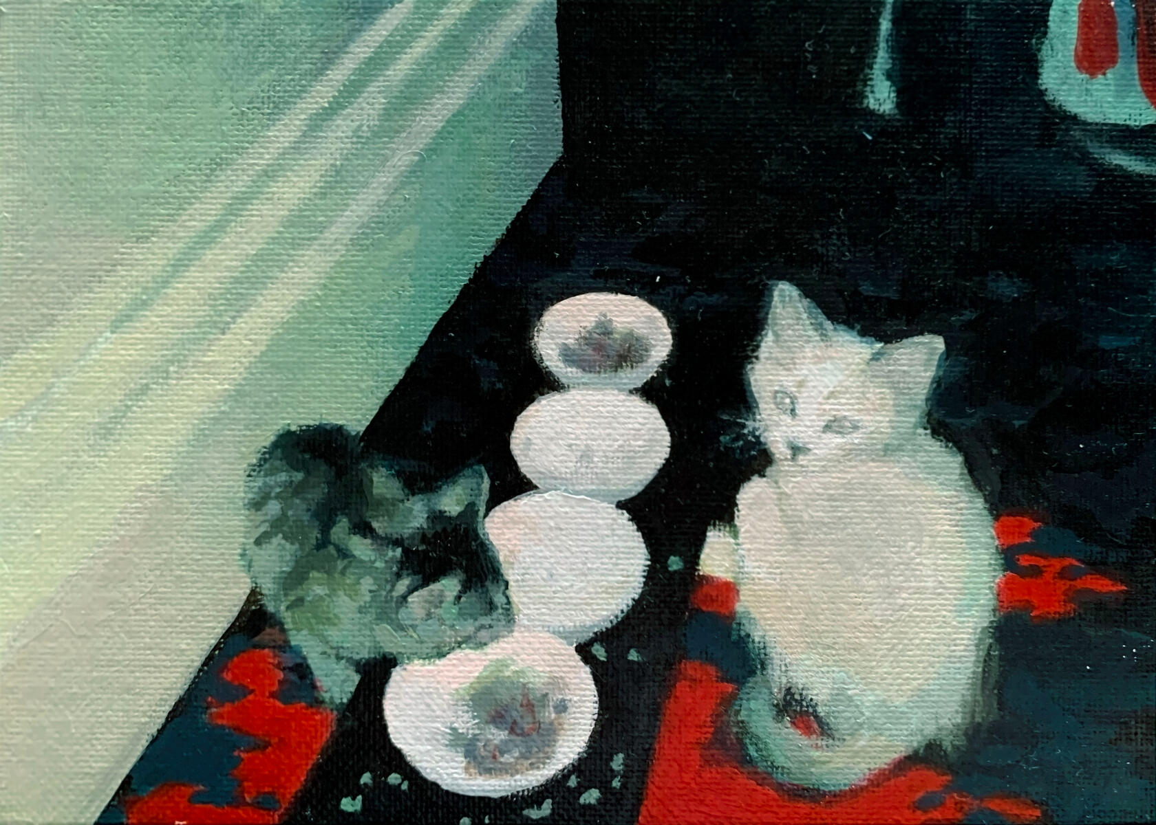 Desktop wallpaper, 2022, acrylic on canvas panel, 7&quot;x5&quot;. (unavailable)