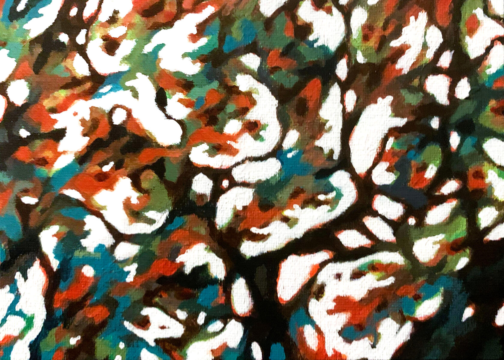 Untitled, 2022, acrylic on canvas panel, 7&quot;x5&quot;. (unavailable)