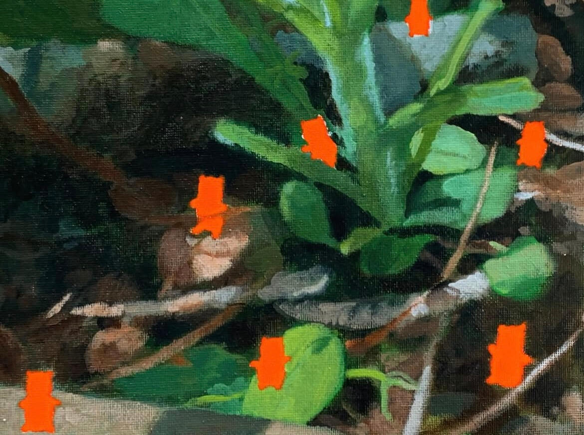 Untitled, 2022, acrylic on canvas panel, 10&quot;x8&quot;. (unavailable)