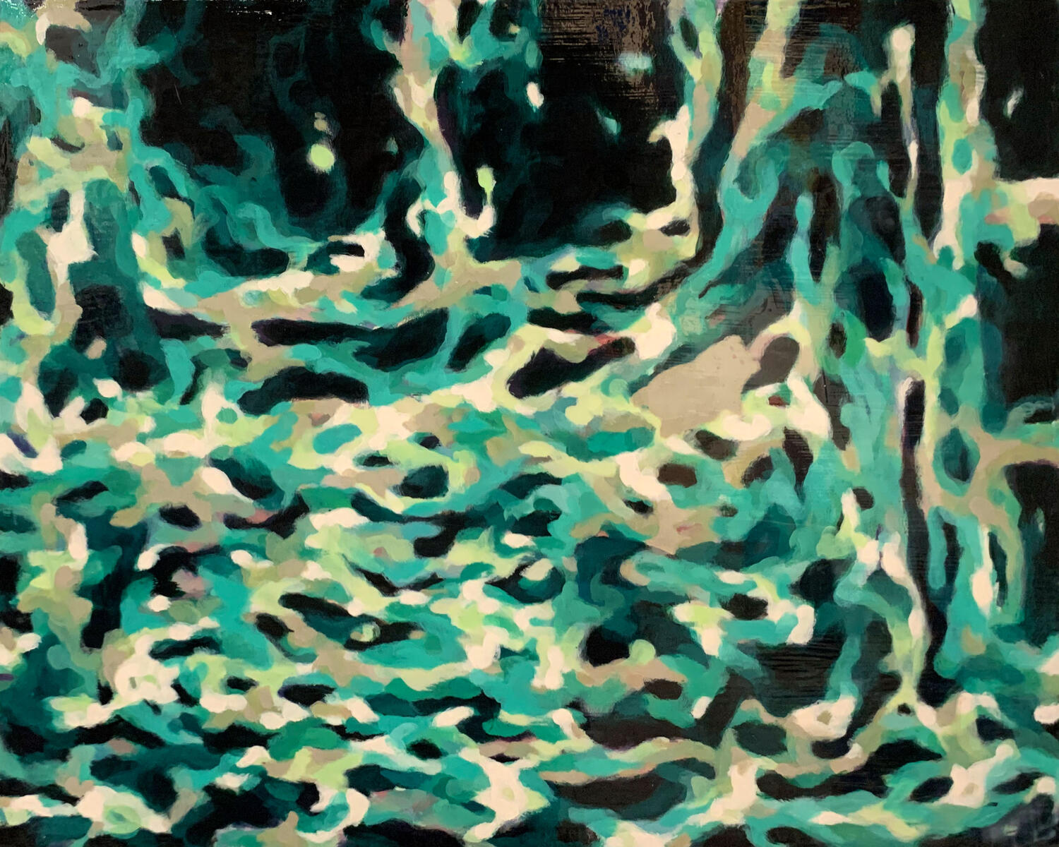 Untitled, 2022, acrylic &amp; gloss gel on canvas, 20&quot;x16&quot;. (available)