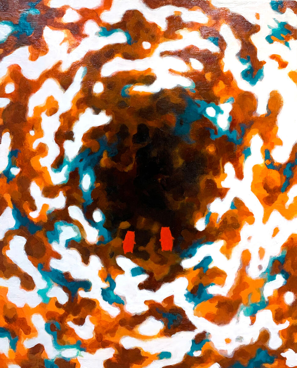 Untitled, 2022, acrylic &amp; gloss gel on canvas, 20&quot;x24&quot;. (unavailable)