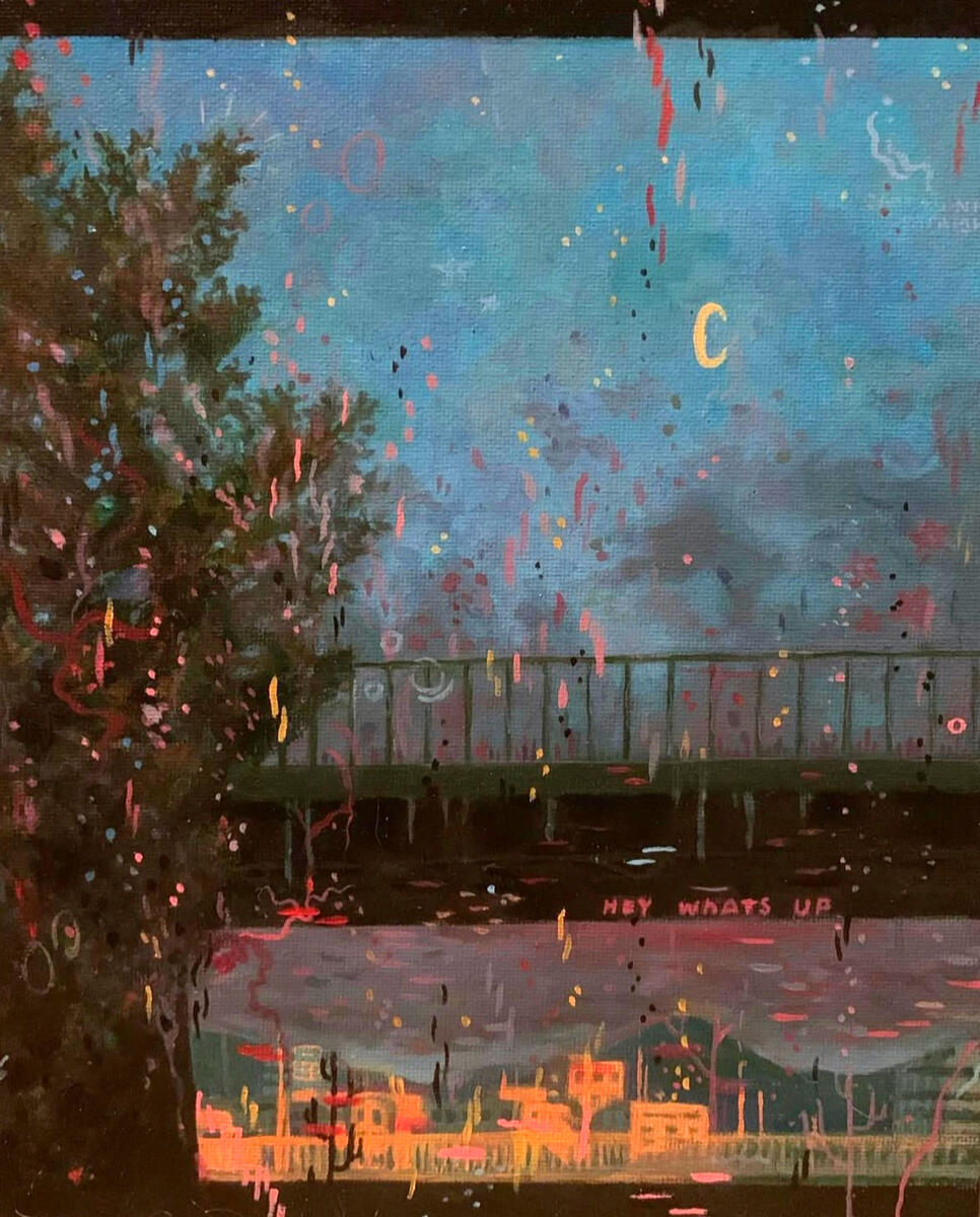 Study, 2020, acrylic on canvas panel, 8&quot;x12&quot;. (unavailable)