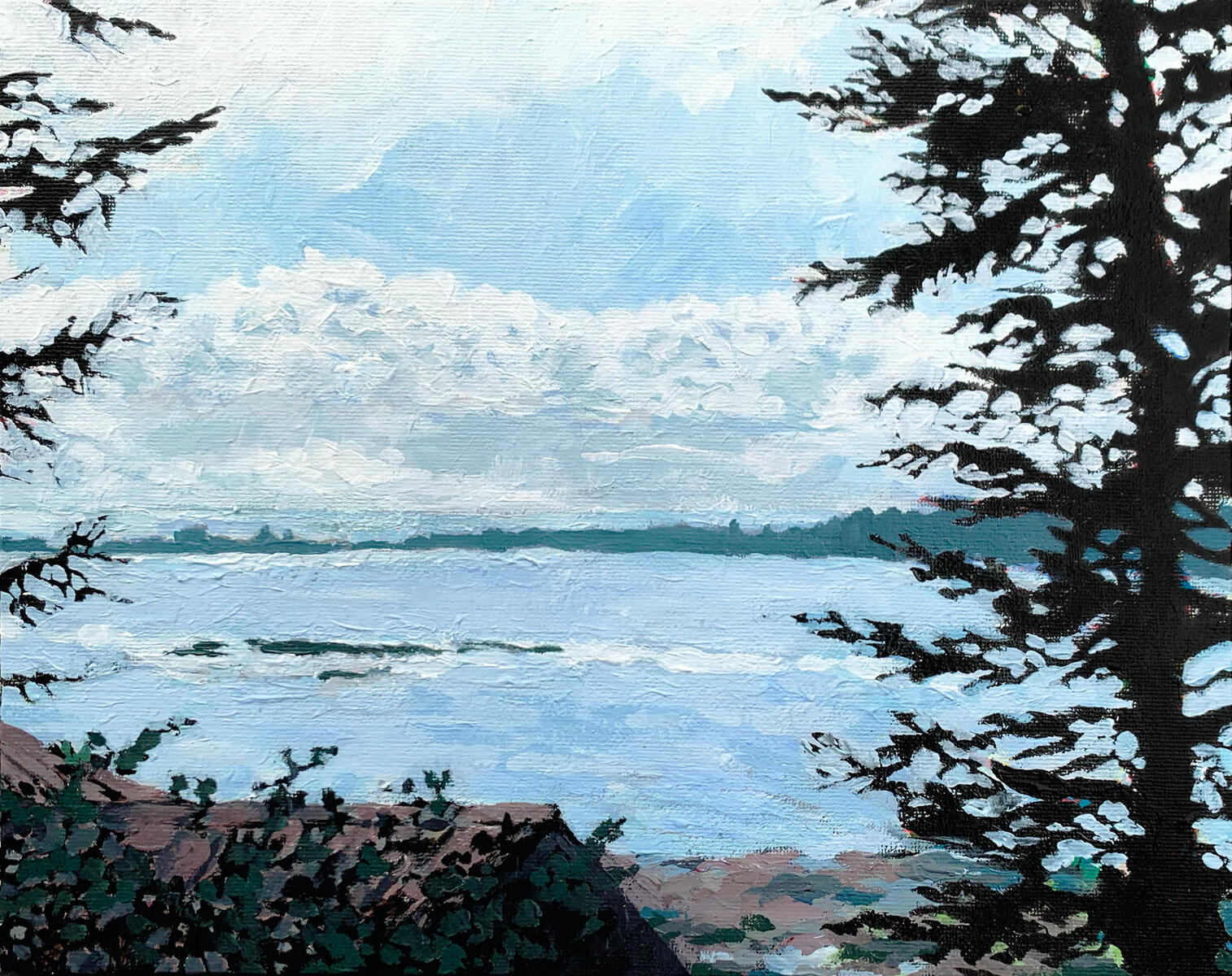 Painting for my Grampa, 2021, acrylic on canvas panel, 10&quot;x8&quot;. (unavailable)